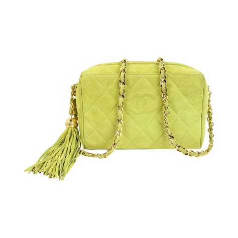 green leather chanel vintage tassle bag|Vintage Chanel Tassel Bag .